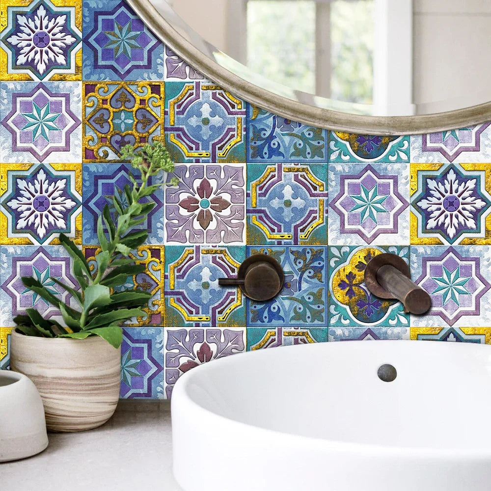 29 Styles Thickened Frosted Tiles Floor Sticker Kitchen Bathroom Home Renovation Wallpaper Waterproof Non-slip Art Wall Decals