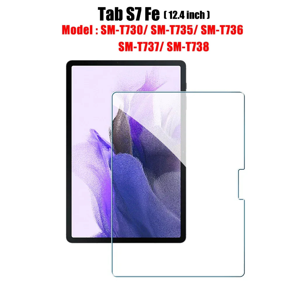 Samsung Galaxy Tab Tempered Glass Screen Protector - 9H Anti-Scratch Film Tab S7 FE Tidesmit