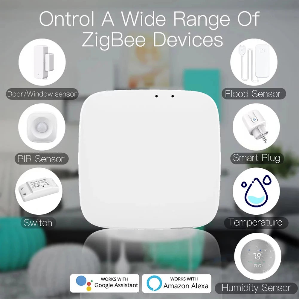 Multi-Mode Smart Gateway: Zigbee & Bluetooth Hub for Alexa & Google Home Tidesmit