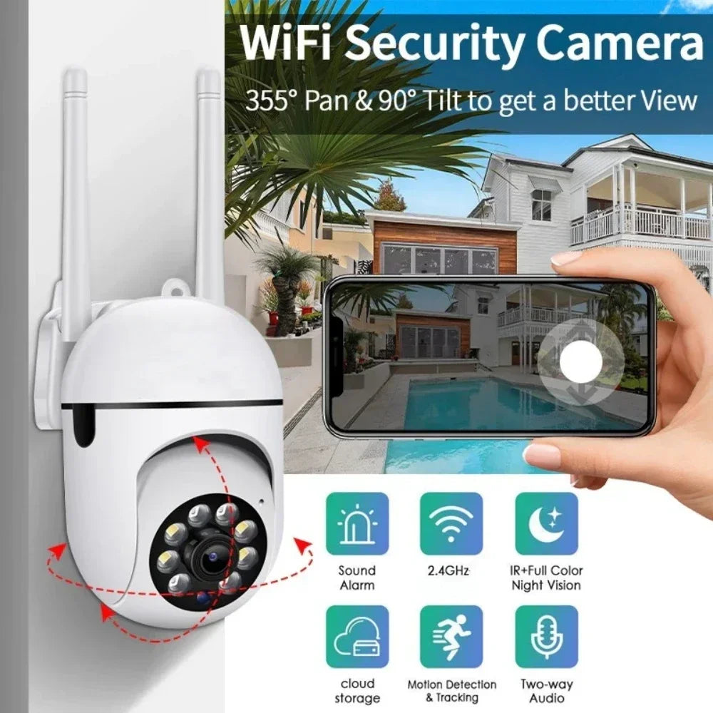 8MP Wireless Security Surveillance Wifi IP Camera AI Human Tracking 2-Way Audio CCTV Camera 4X Zoom Cam Color Night Vision