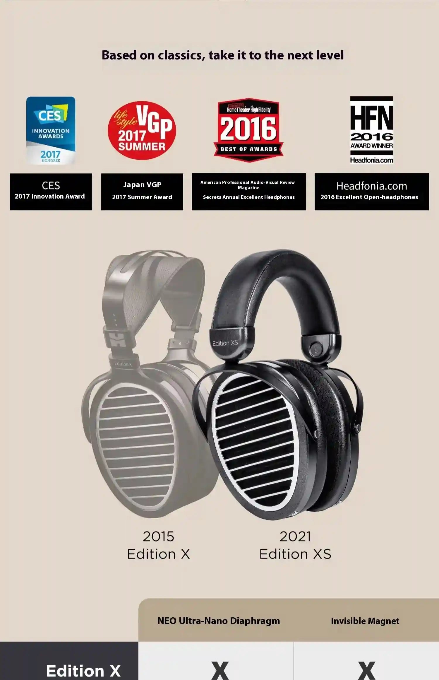 Planar Magnetic Open-Back Over-Ear Headphones | Edition XS Tidesmit