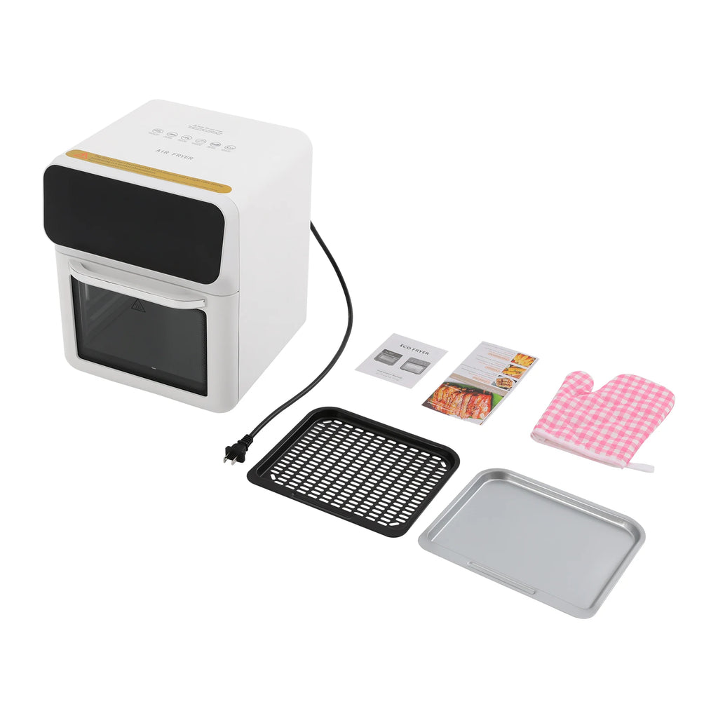 Air Fryer 10L 2.64Gal, Hot Air Fryer with Viewing Window & Touchscreen, 1350W 176-392°F for Family Meals