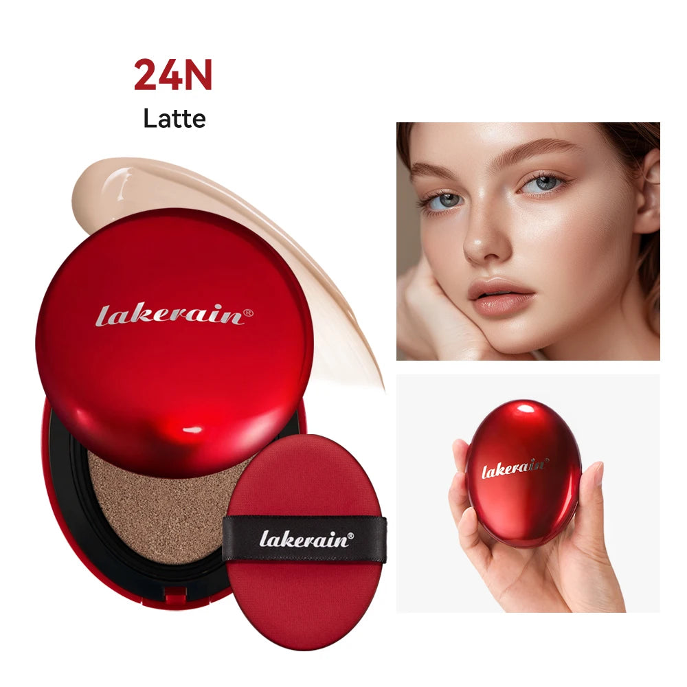 Tidesmit long-lasting semi-matte cushion foundation with sun protection in detailed texture close-up view