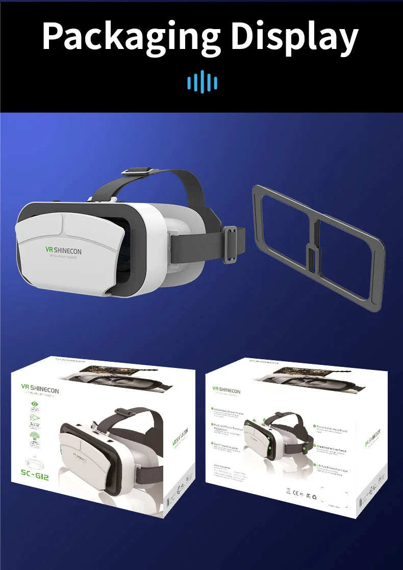 VR Headset for Smartphones - Lightweight Immersive Mobile VR Glasses Tidesmit
