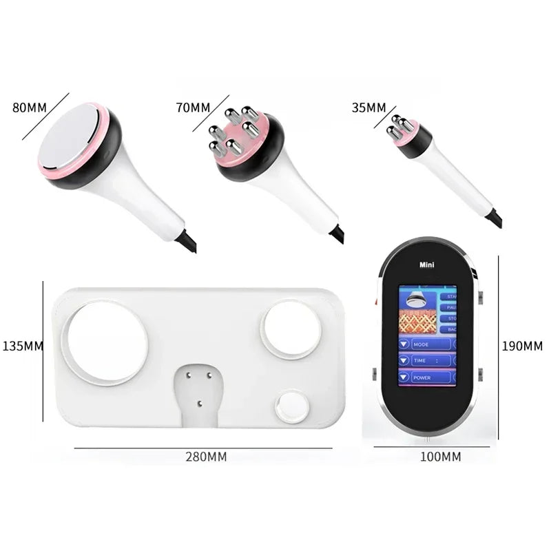 Ultrasonic Cavitation Body Slimmer with RF Skin Tightening - White Relaxation Treatment Tidesmit