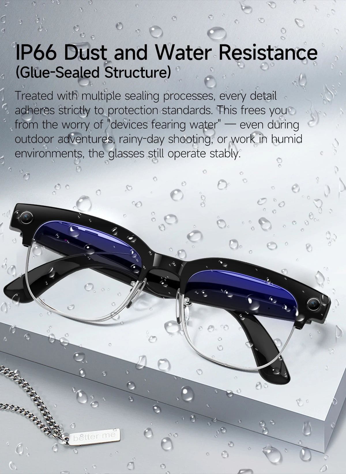 Smart Bluetooth Glasses with AI Camera and Live Translation - Tidesmit Tidesmit
