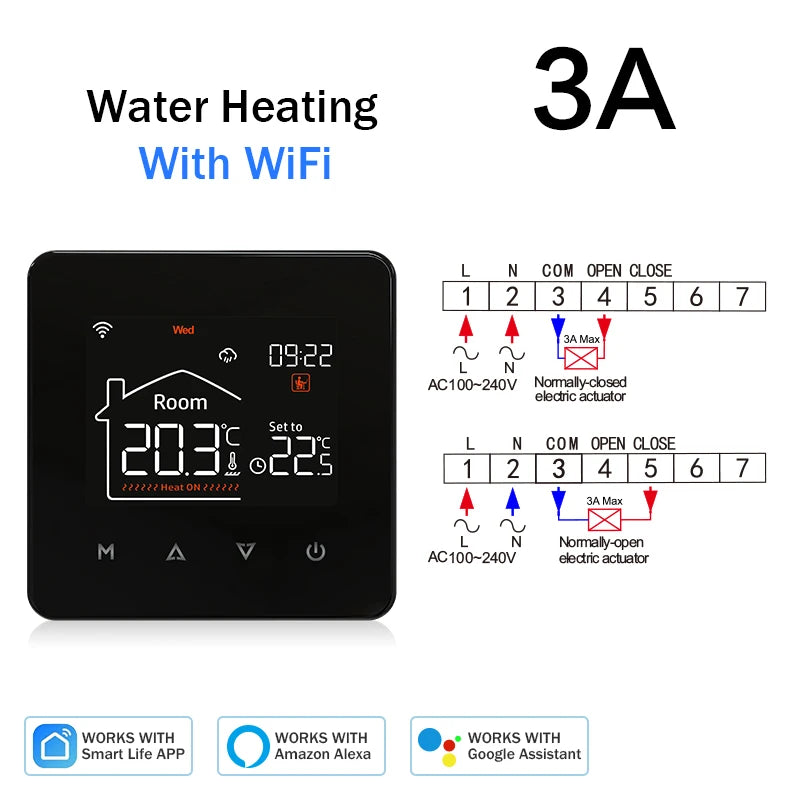 Tuya Smart Home Wifi Thermostat For Underfloor Heating Smart Thermostat Boiler Temperature Controller 220V Alexa Google Home