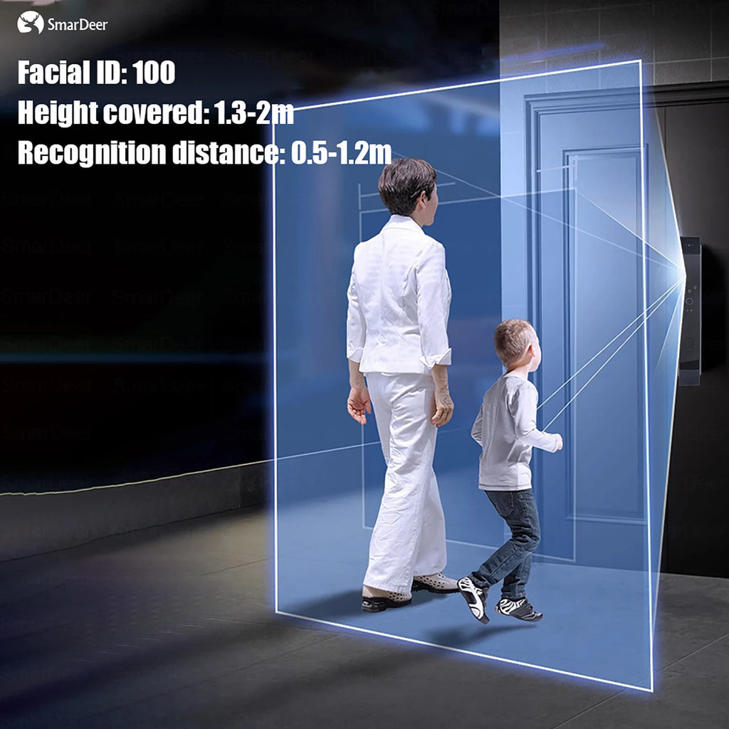 SmarDeer Fingerprint Door Lock 3D Face Palm Vein Smart Lock Visual Camera Doorbell Tuya WiFi Fingerprint Keyless Electronic Lock