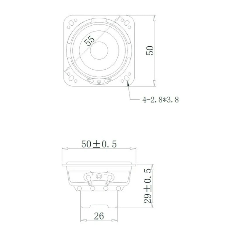 SOTAMIA 2pcs 2 Inch 50mm Full Range Speaker 4 Ohm 10W Dual Magnetic 18-core Rubber Side Long-stroke Home Smart Voice Speaker