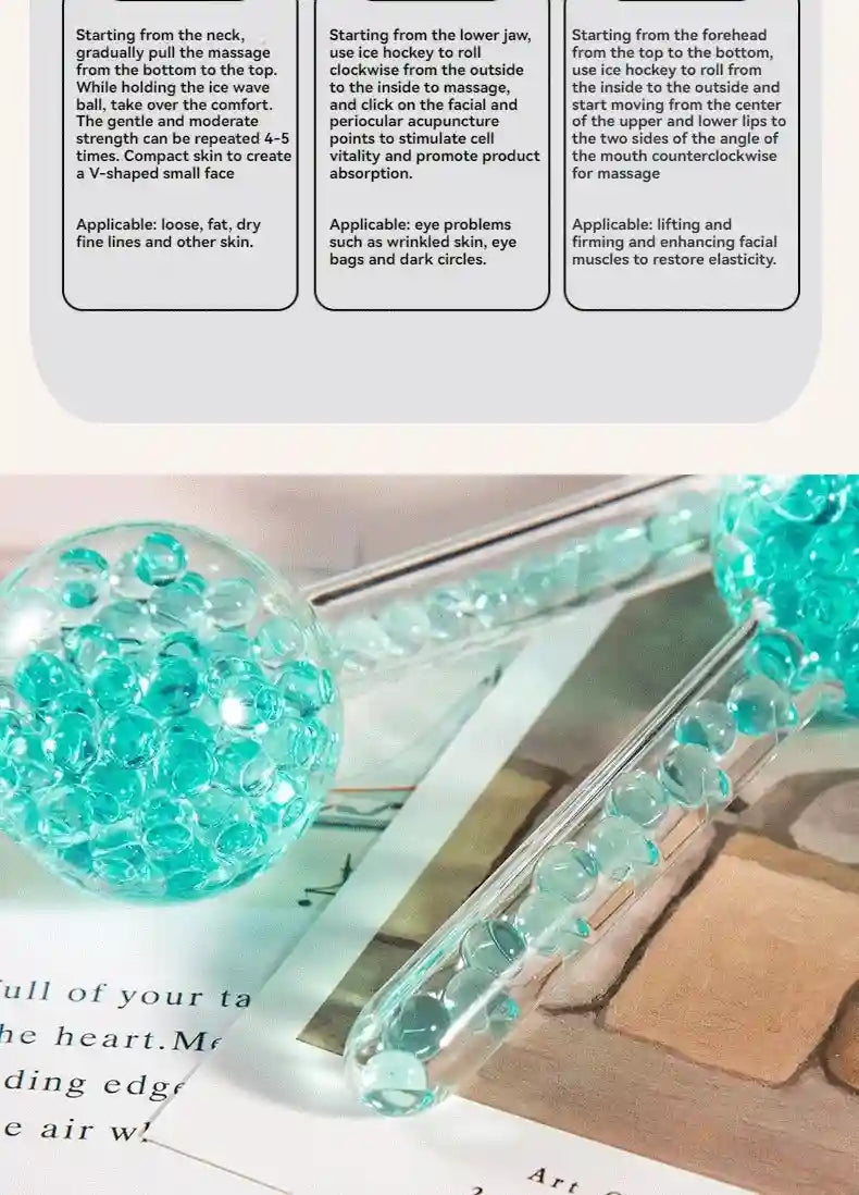 Ice Globes Cooling Facial Massage Roller - Professional Skin Care Eye Massage Instrument Tidesmit