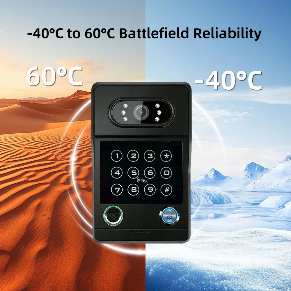 Tuya 7-inch smart video intercom doorbell system, with ID card and Wi-Fi connectivity, suitable for video intercom devices home