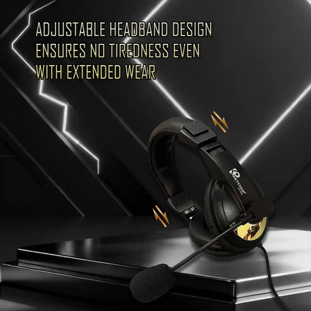 Wired Gaming Headphones with Microphone - Over-Ear PC Headset Tidesmit
