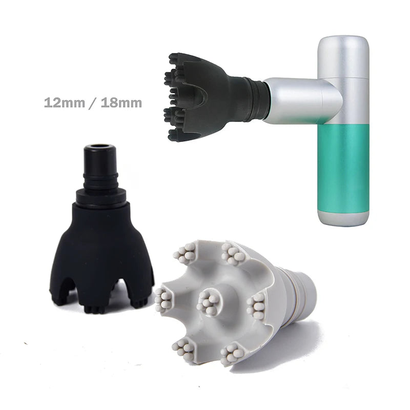Massage Gun Replacement Heads | Muscle Relief Set 18mm & 12mm Fascia Gun Tidesmit