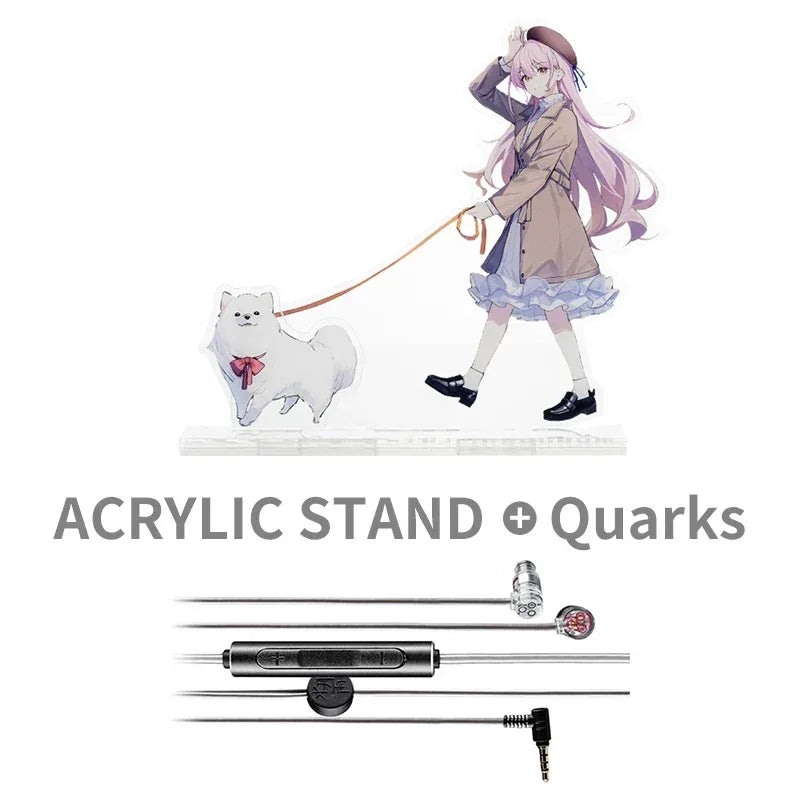 Moondrop Quarks Wired IEMs | Micro Dynamic Driver Earphones | Tidesmit mic-Acrylic stand China Mainland Tidesmit