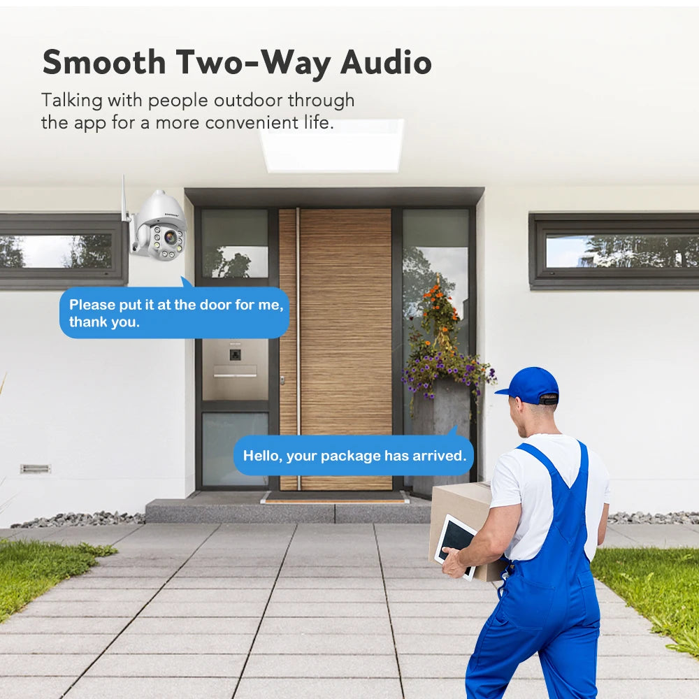 Wifi PTZ IP Camera 8MP 5MP 5X Zoom 4G Two Way Audio AI Auto Tracking  Wireless Camera Outdoor 60m IR Video Home Security Camera