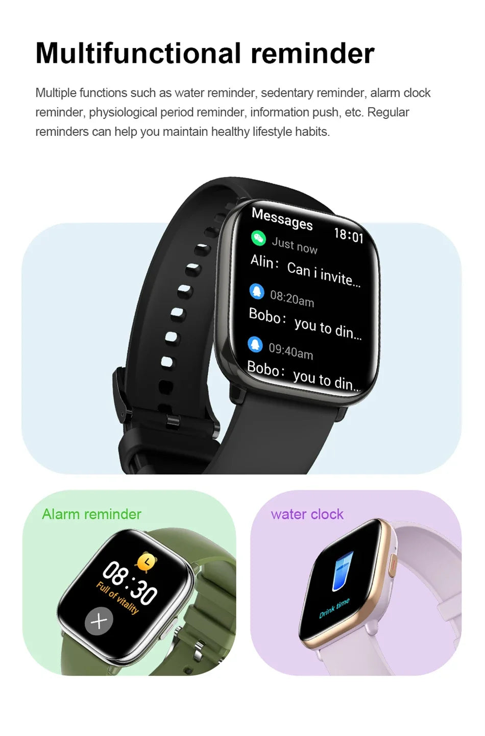 2026 New Smart Watch Full Touch Screen Bluetooth Call AI Voice Heart Rate Waterproof Watches Sports Bracelet Smartwatch Women