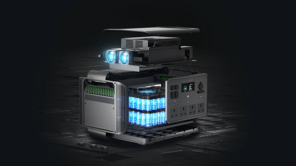 ALLPOWERS R2500 Portable Power Station 2500W (4000W Peak) 2016Wh LiFePO4 Solar Generator with Solar Panel 4 AC Outlets for Home