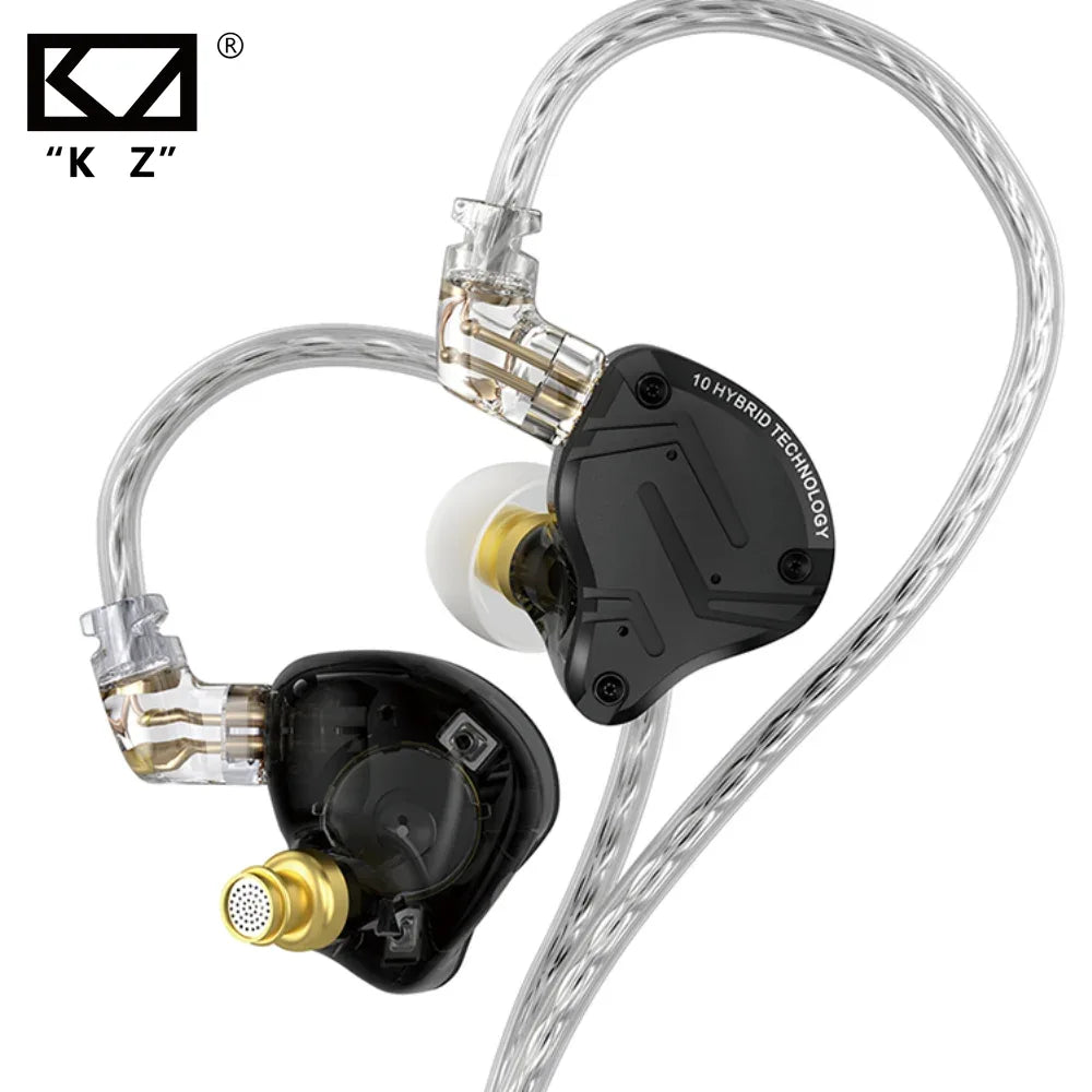 KZ ZS10 Pro X In-Ear Monitors 5-Driver Hybrid HiFi Earphones Tidesmit Tidesmit