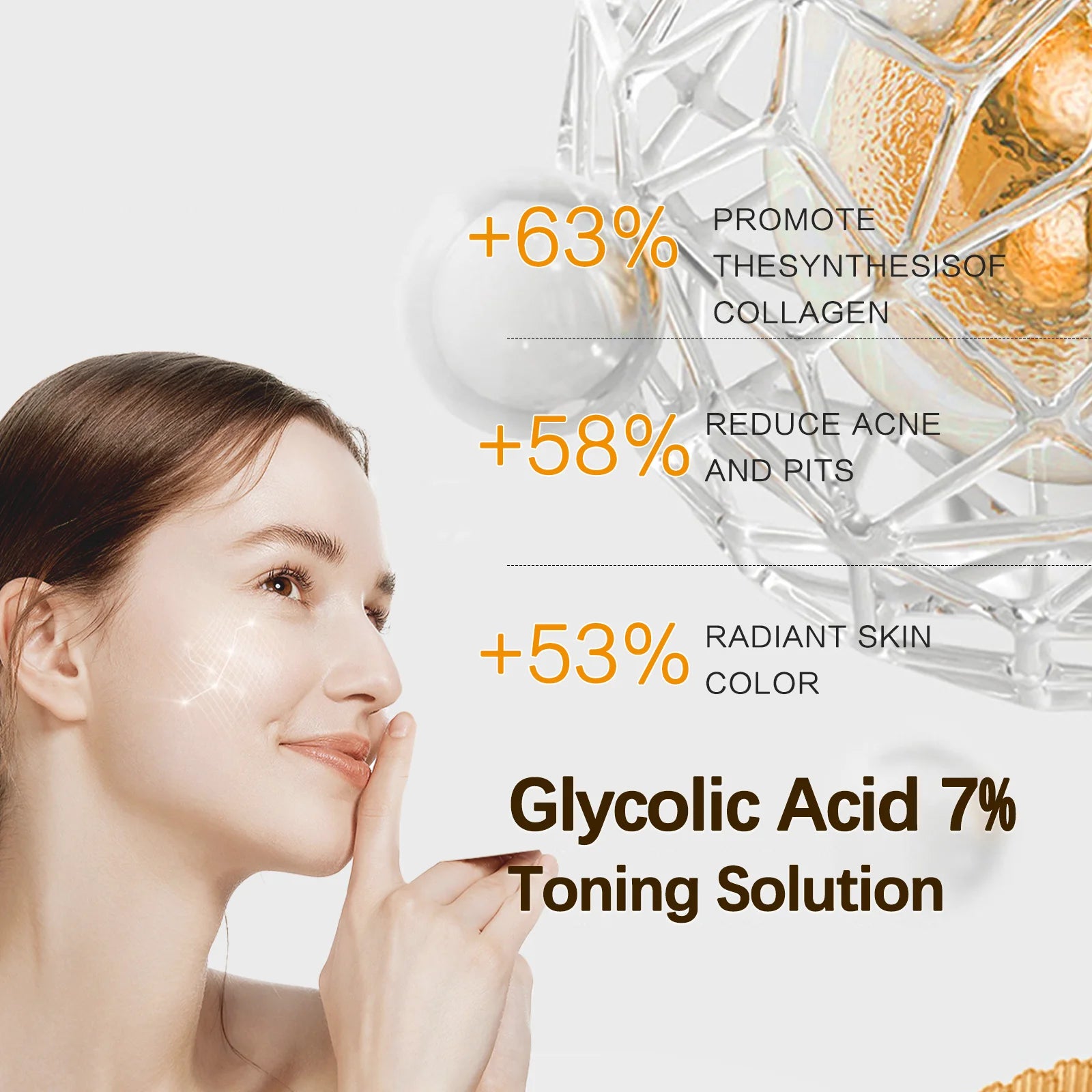 Glycolic Acid 7% Percent Toning Solution Face Exfoliant Acne And Dark Spots Brightens Skin Niacinamide Gentle Facial Care