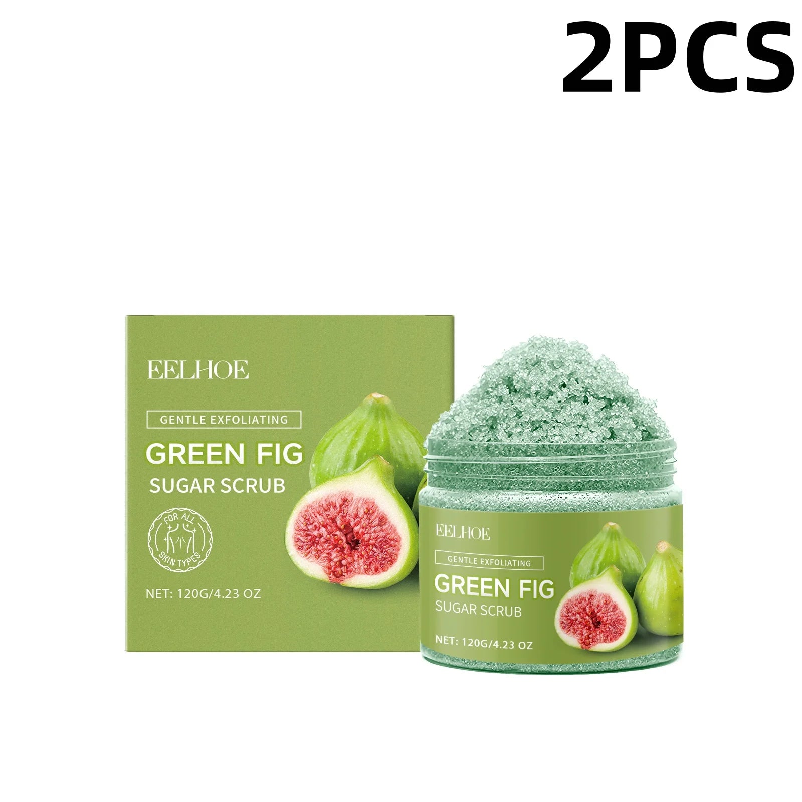 Fig Sugar Body Scrub Exfoliating Moisturizer - Natural Smoothing Care Scrubs Treatments 2PCS China Mainland Tidesmit