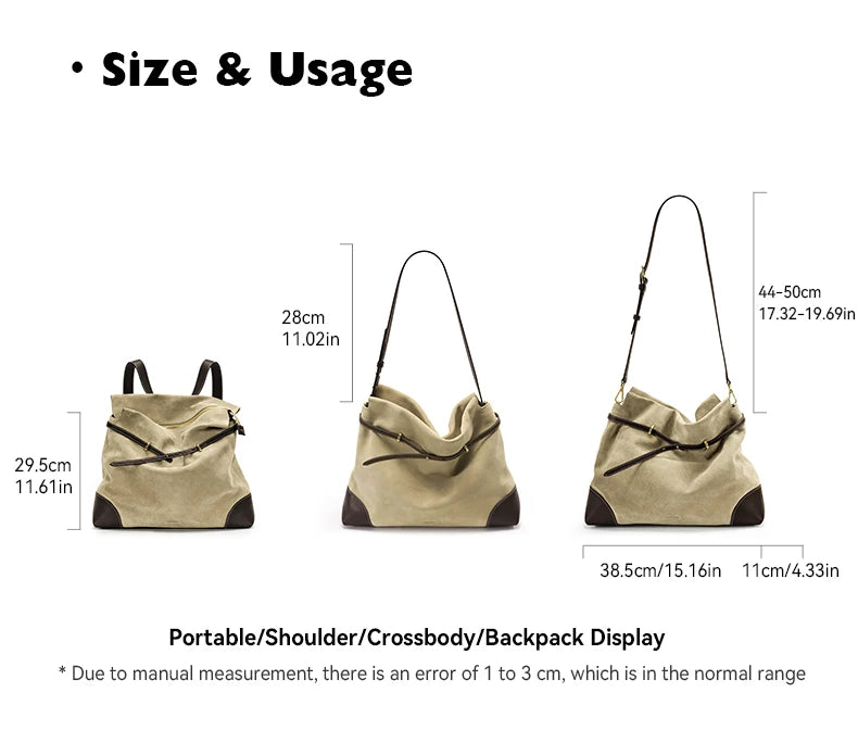 2026 ﻿Genuine Suede Women's Bag Large Capacity Crossbody Underarm Tote for Commuting Multi-functional BAFELLI Hobo Bag