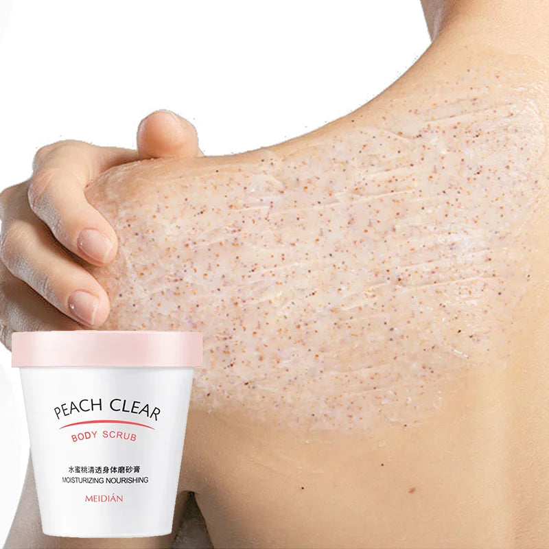 Peach Extract Body Scrub 200g - Natural Exfoliating Skin Smoothing Treatment Scrubs Treatments Tidesmit