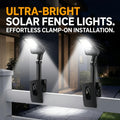2 Clip-on Solar Wall Lights, Adjustable Waterproof Fence Lights with Motion Sensors; Compact And Portable Outdoor Path Lights Suitable for A Variety Of Scenarios, Including Homes, Garages, Porches, Mailboxes, Camping, Emergen