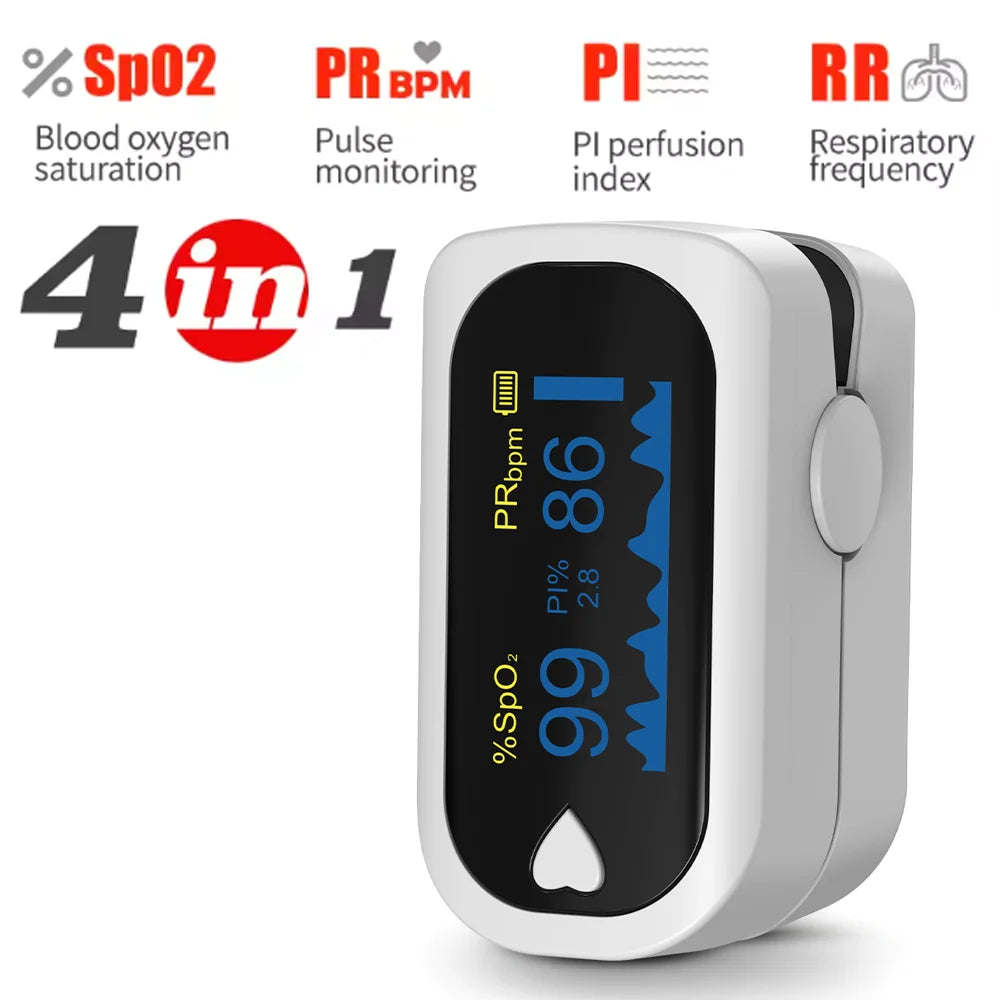 OLED Display Fingertip Oximeter Portable Pulse SpO2 Tester Pediatric Infant Heart Rate Blood Oxygen Saturation Health Monitor