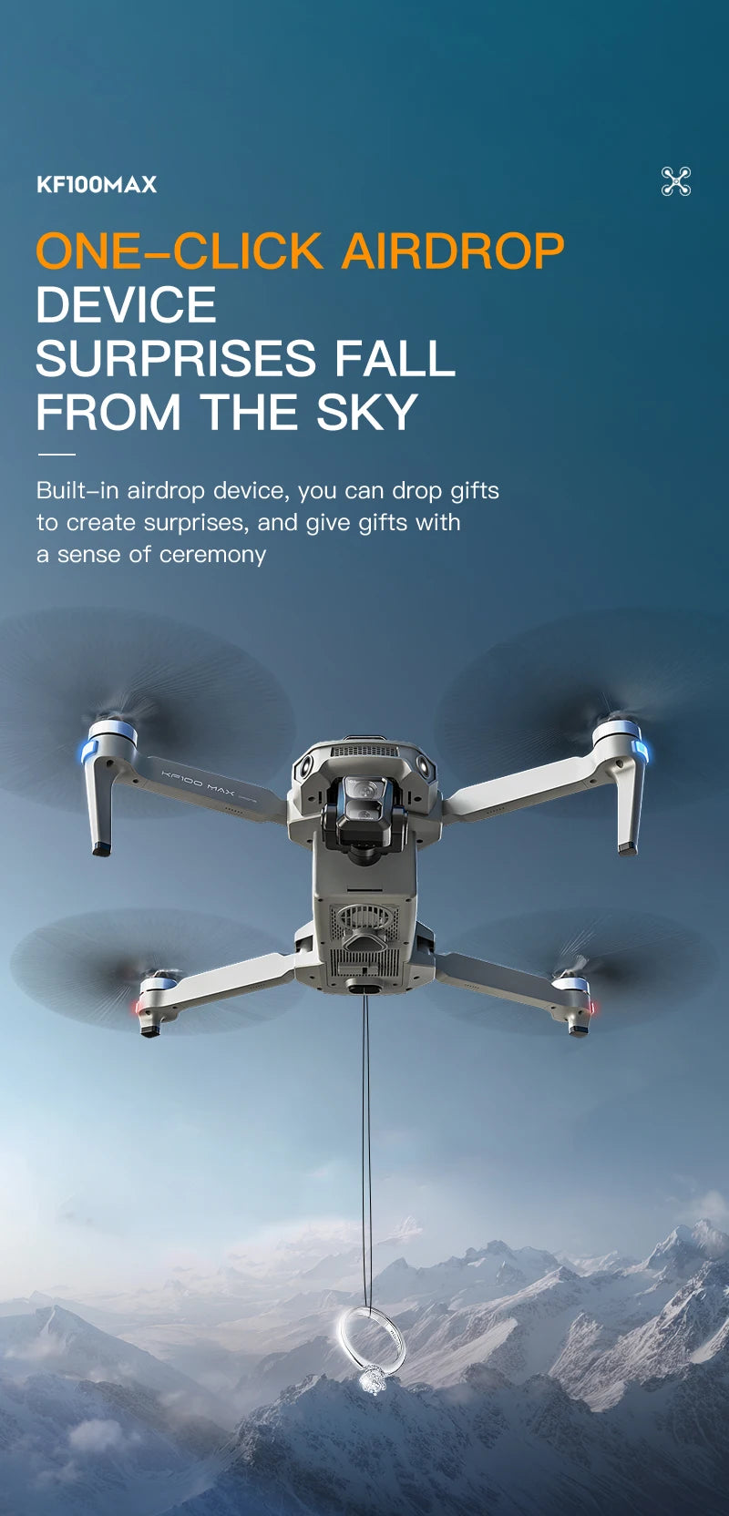 4K GPS Drone with 3-Axis Gimbal & Obstacle Avoidance | KF100 MAX Tidesmit