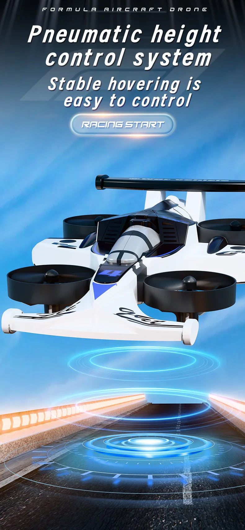 Remote Control Drone Car 2-in-1 Flying Vehicle - White, Green, Purple Tidesmit