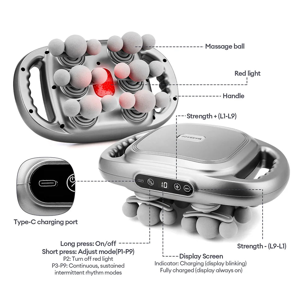 Deep Tissue Electric Massager - Professional Muscle Recovery Device Body Shaping Massage Equipment Tidesmit