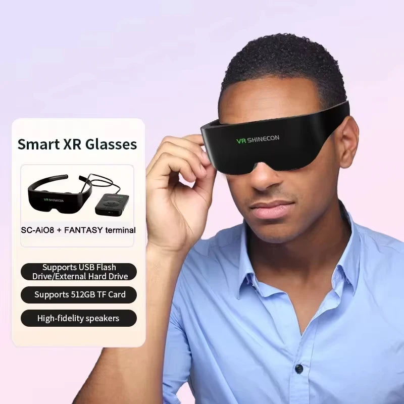 Tidesmit AiO8 Smart Glasses: 1000-Inch VR Display 1058PPI Tidesmit