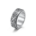 Fashion Retro Stainless Steel Demon Eye Rings Punk Creativity Rotatable Ring for Men Women Anxiety Relieving Jewelry Wholesale