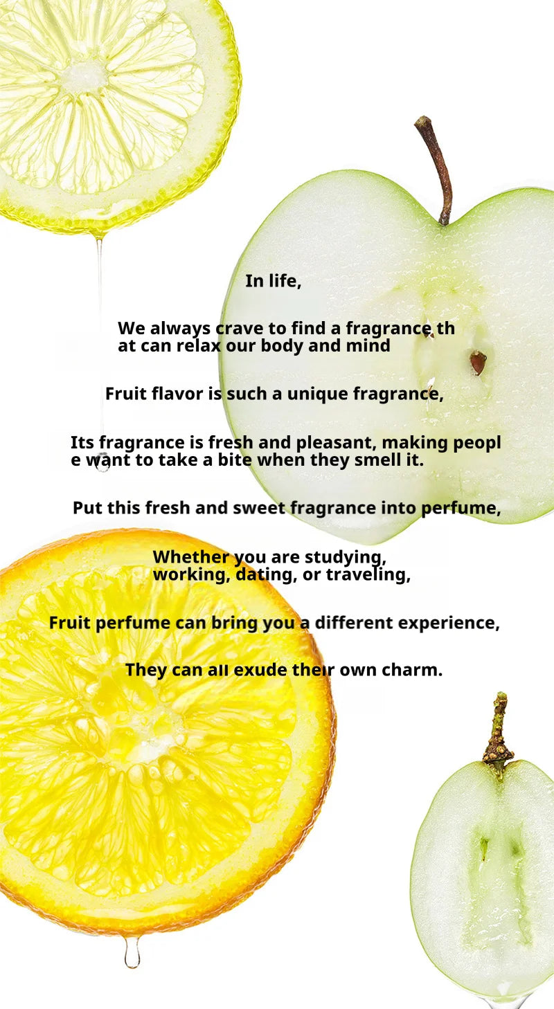 HOPE CHRISTINE 50ml fruity perfume for women: sweet vanilla, watermelon, peach, orange scent in elegant glass spray.