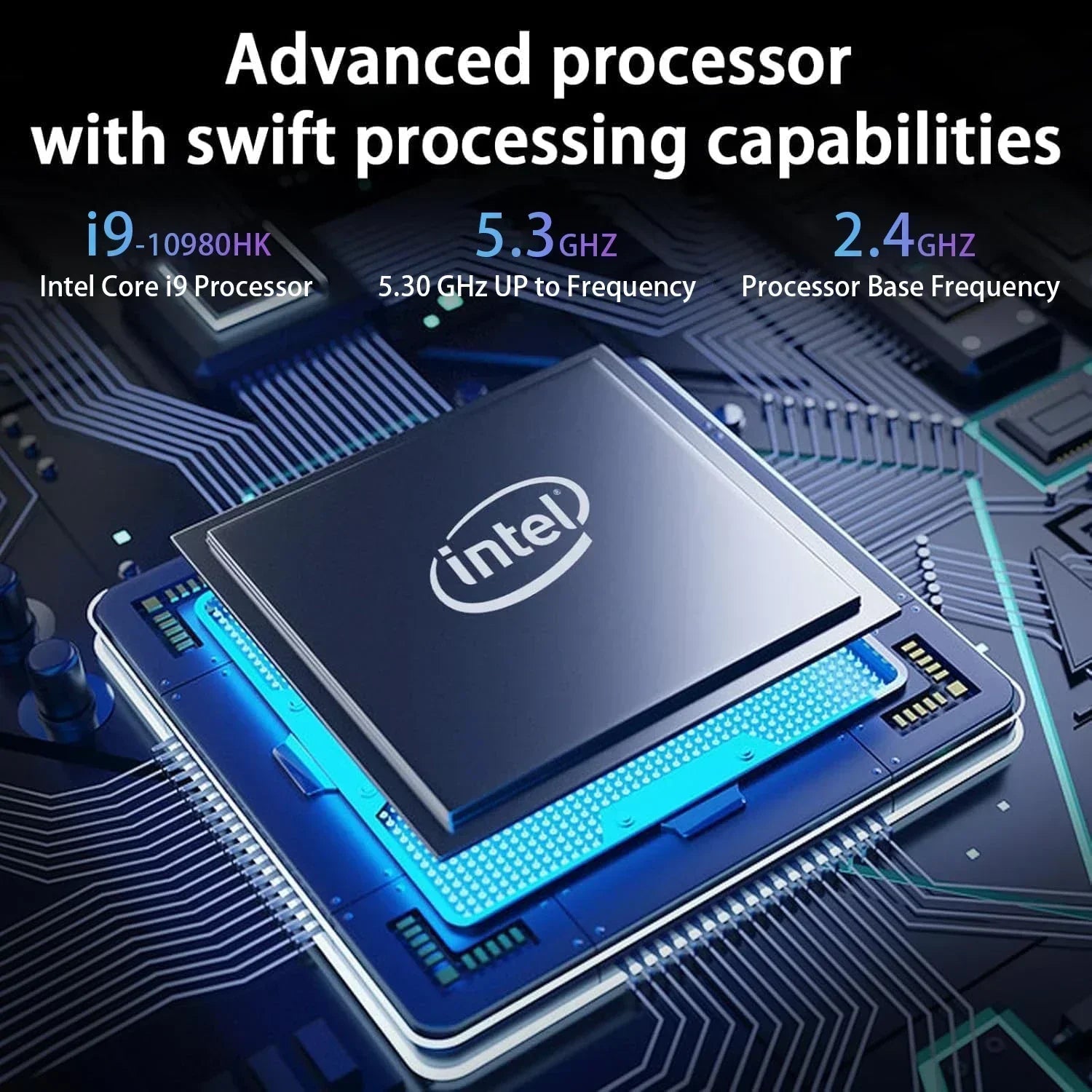 Intel i9-10980HK 14.1 Pro Notebook 8C16T 2.4-5.3GHz 16MB Cache 45W 32GB DDR4 2TB NVMe SSD Gaming Laptop Office Fast