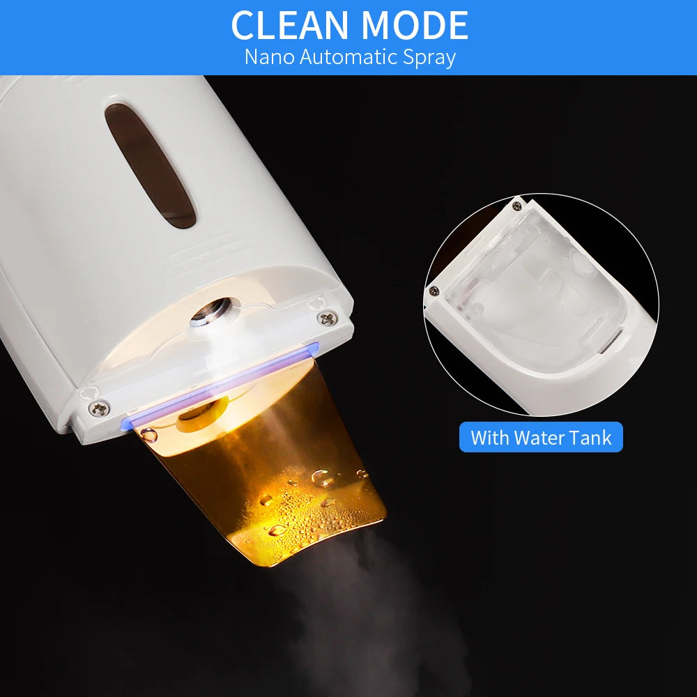 Ultrasonic Skin Scrubber | Nano Mist Deep Pore Cleansing Device (White) Scrubs Treatments Tidesmit