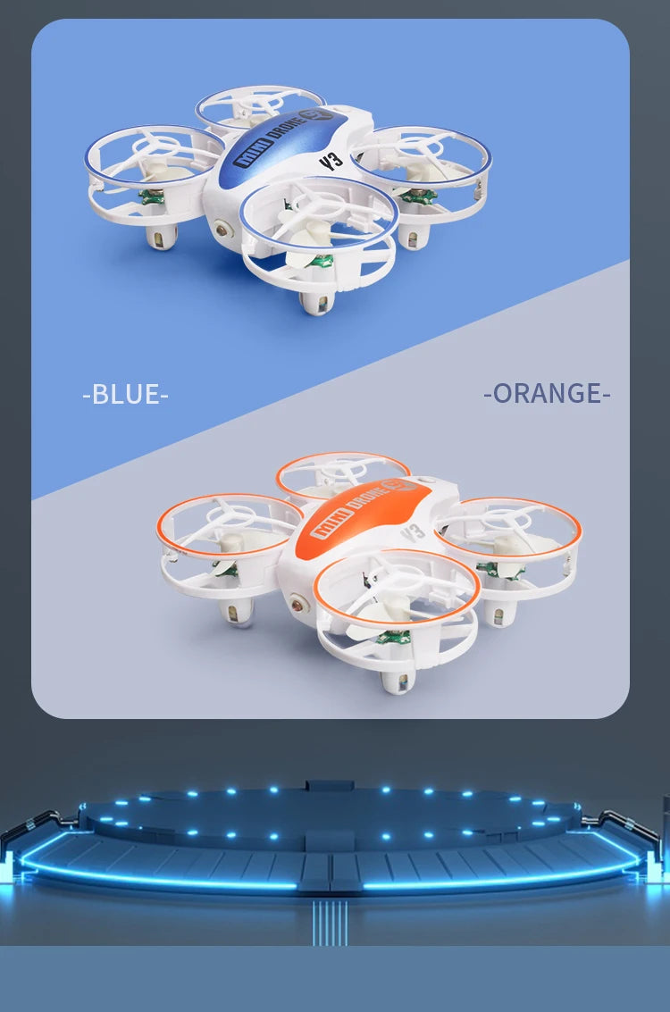 Mini UFO Drone for Kids - Foldable Remote Control Quadcopter (Blue) Tidesmit