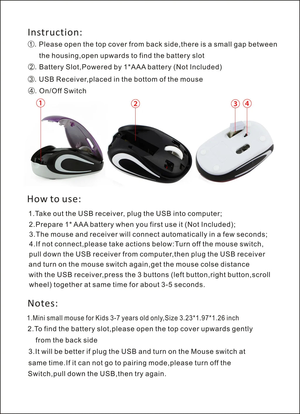 Cute Mantou 2.4G Mini Wireless Mouse 1600DPI Long Battery Life Wireless Gaming Mouse Computer peripherals For Pc Laptop Use