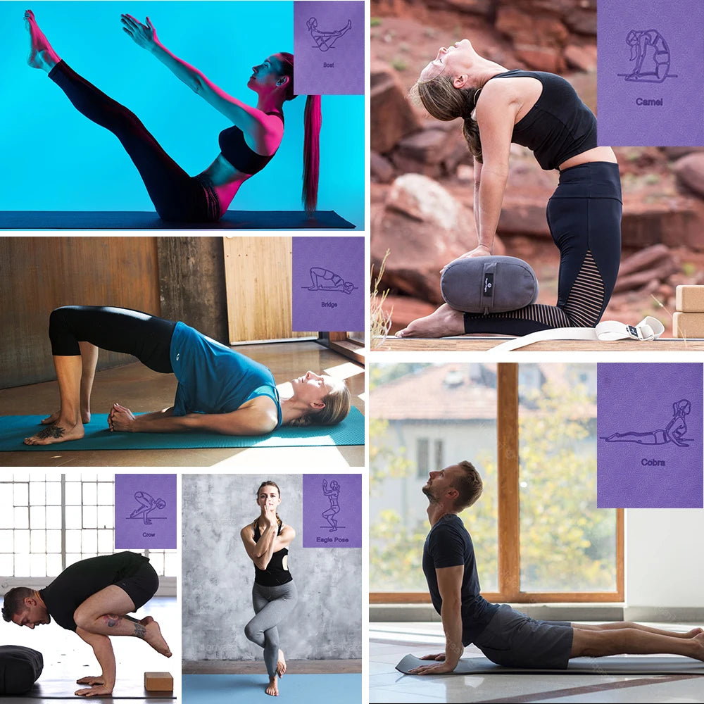 TPE Yoga Mat 183cm*61cm Anti-skid Sports Fitness Mat For Exercise Yoga And Pilates Gymnastics Mat Fitness Equipment