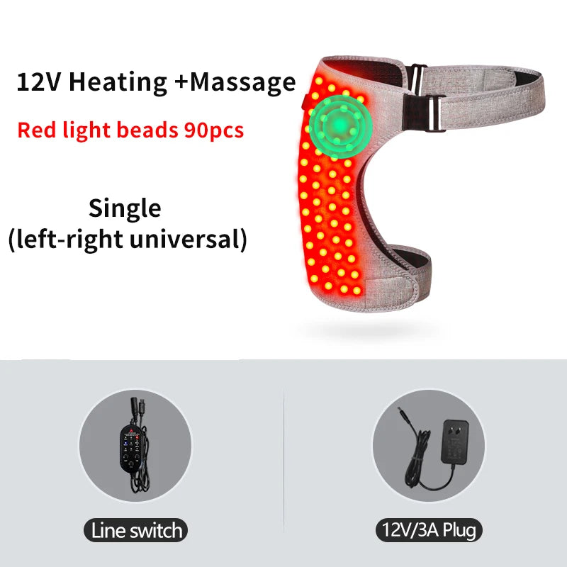 Hip Massager with Red Light Heat Vibration for Targeted Muscle Recovery Relaxation Treatment 12V-Massage Tidesmit