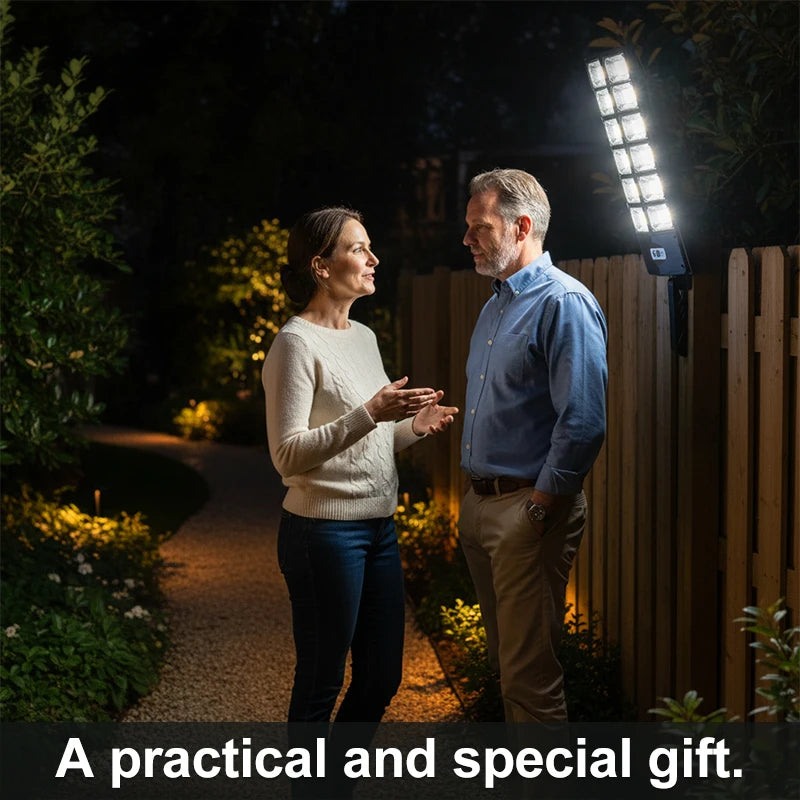 300W Super Bright Solar Street Lights Outdoor Wall Lamp With Motion Sensor Remote Control Garden Street Light RemoteControl Energy-Efflcient Waterproof 4300mah 8000 Lm Solar Street lght