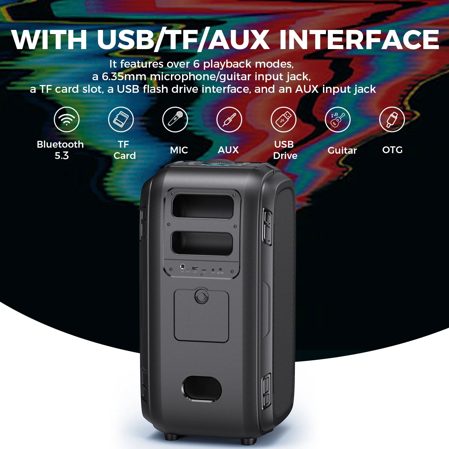 W-KING 250W PEAK Large Bluetooth Speaker Loudest/Massive 120dB/12 Custom Bass, V5.3 Big Party Boombox Portable Speaker Wireless