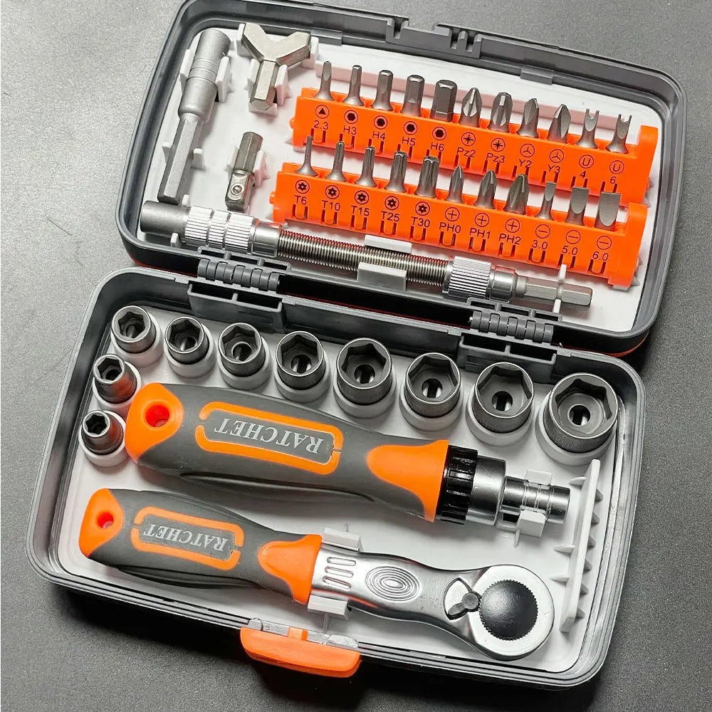 Labor-Saving Ratchet Screwdriver Set Household Combination Toolbox Hardware Magnetic Screw Driver Kit Bits Torx Screwdrivers