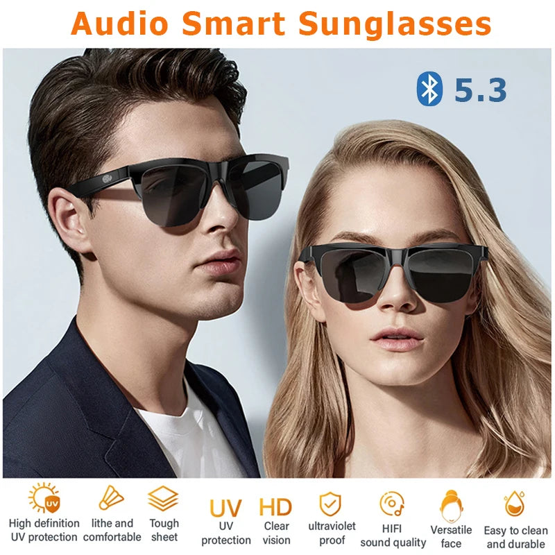 Smart Bluetooth Sunglasses with Spatial Audio and UV Protection Tidesmit