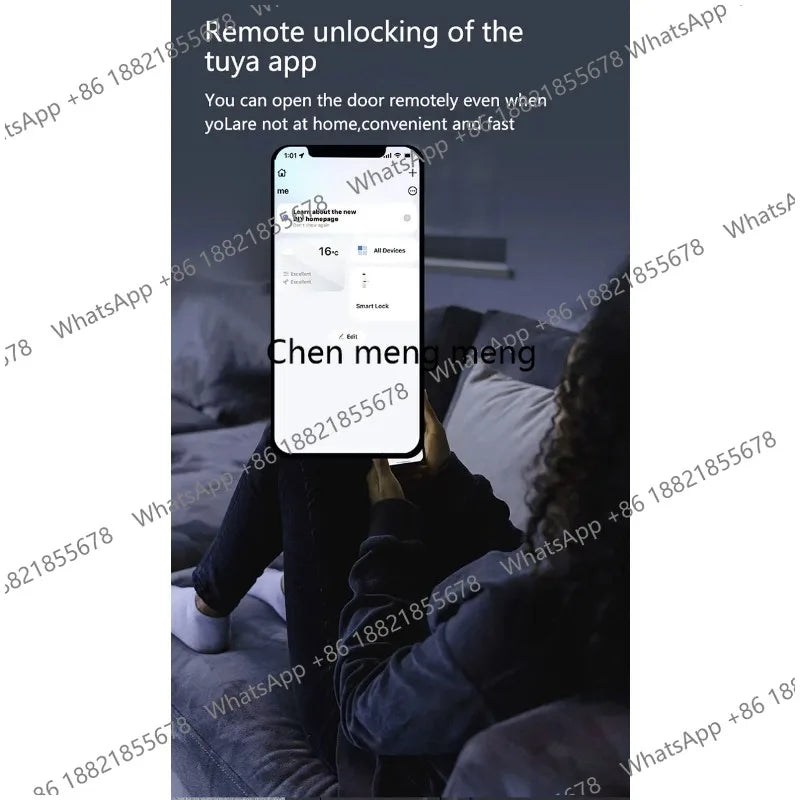 Outdoor Waterproof Lock Wifi Tuya APP Remote Voice Intercom Electronic Door Lock Face Fingerprint Smart Door Lock With Camera