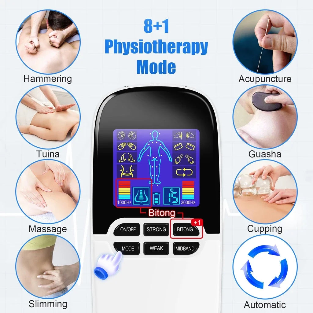 Tidesmit Electric Muscle Stimulator | Rechargeable Heat Therapy Massager Massage Chairs Tidesmit