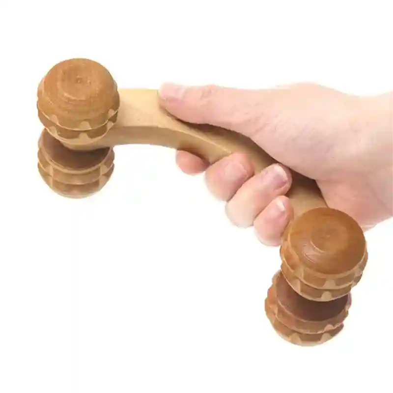 Wooden Massage Roller for Deep Tissue Muscle Relief - Log Color Massage Roller Tidesmit