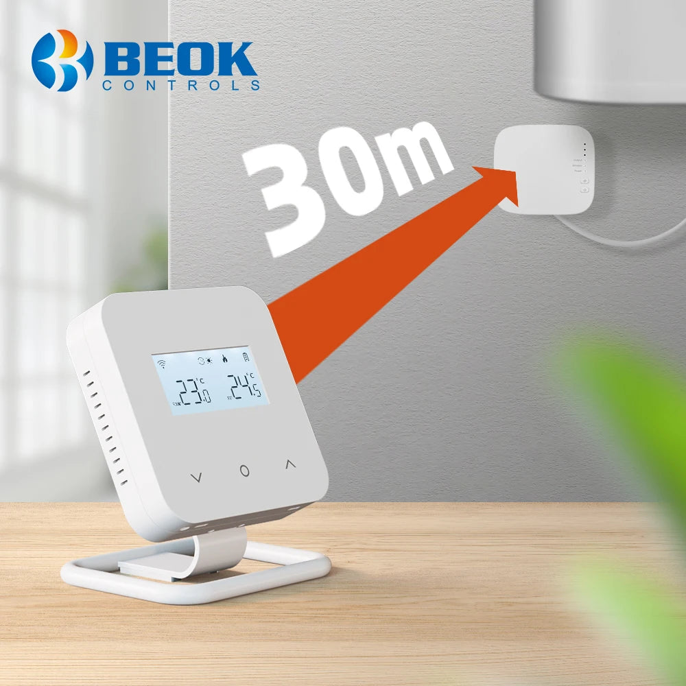 Beok Tuya Wifi Wireless Thermostat for Gas Boiler Remote Control Smart Home Thermoregulator,Alexa Google Home Alice