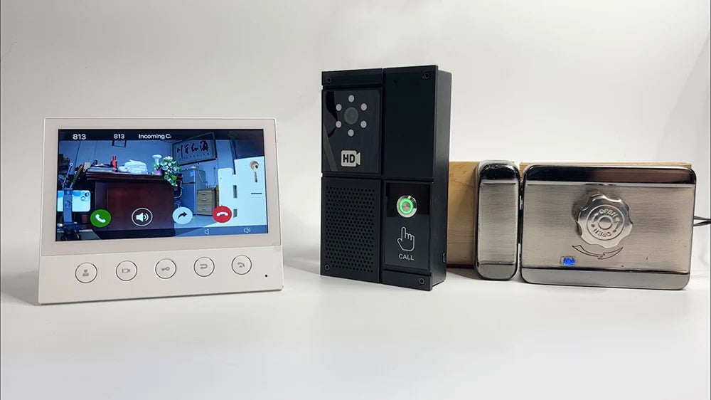 Smart SIP HD Anti Strike System Night Vision Video Intercom Touch Screen Waterproof Doorbell for Office Home Device Control
