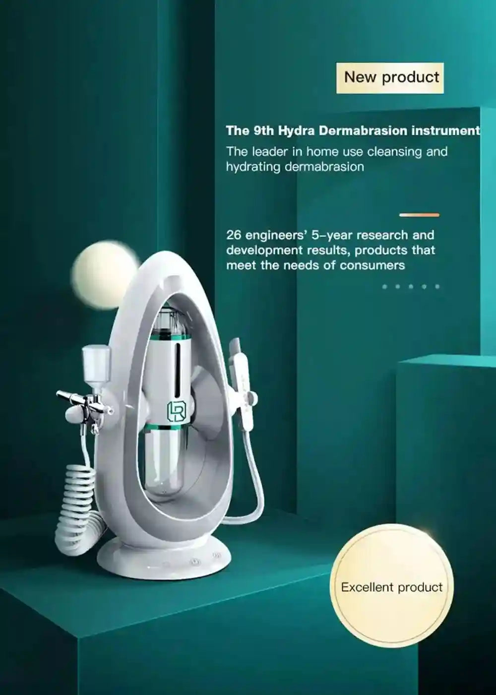 Hydra Facial Machine - Deep Pore Cleansing & Electric Massager Tool Eye Massage Instrument Tidesmit